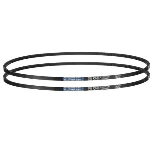 Image of AX54 Belt, Raw Edge Cogged Industrial Rubber EPDM V-Belt, Pack of 2 | 1 /2 inch(13mm) Width x 54 inch(1372mm) Inside Circumference x 5 /16 inch(8mm) Height