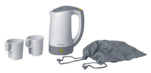 CONCEPT Hausgeräte rk7010 Kunstoff Wasserkocher mit 2 Tassen, 110-240 V, Kuststoff, automatischer Spannungsumwandler, 0… – Bild 3