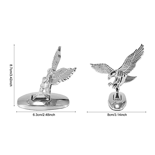 Gdgsd 3D Metal Car Decals Waterproof Self-Adhesive Non-Rusting Delicate Hood Eagle Stand Sticker Car Metal Logo Sticker Decorative Chrome Car Stickers Bumper Stickers (1Pc) #TOP6