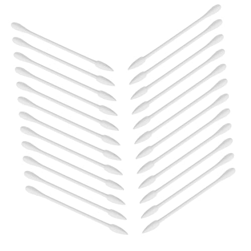 Beatifufu Organic Cotton Swabs for Ear Cleaning 30 Pack Disposables Gentle Makeup Cotton Buds for Boys and Girls Adults