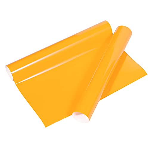 VINYL FROG Heat Transfer Vinyl Roll HTV Vinyl - 10" x 5ft Yellow Iron on Vinyl for T-Shirts, Heat Press Vinyl for DIY Craft Designs (Yellow)