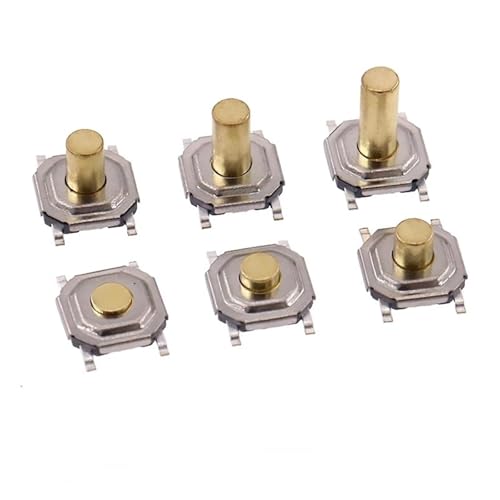 Interruptor de botón de 4 pines y 4x4x1.7mm microinterruptor táctil para circuitos impresos 3