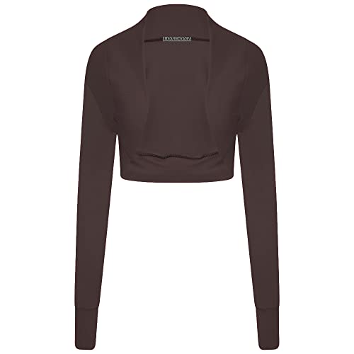 Loxdonz Women Long Sleeve Bolero Shrug Cropped Cardigan Crop Top