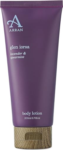 Image of Arran Sense of Scotland Glen Iorsa Body Lotion (200ml) with Lavender, Spearmint, Sage, and Patchouli for Nourishing Hydration and Elegance
