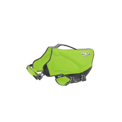 Outward Hound Dawson Swim Dog Life Jacket, High-Performance Neoprene Dog Life Vest for Swimming, Boating, and Water Safety, Small, Green