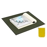 Youany デッキ用グリルマット アウトドア バーベキュー アンダーグリルマット - 再利用可能なデッキプロテクター フロアパッド 芝生 ピクニック 釣り ハイキング テラス キャンプ ストーブアクセサリー