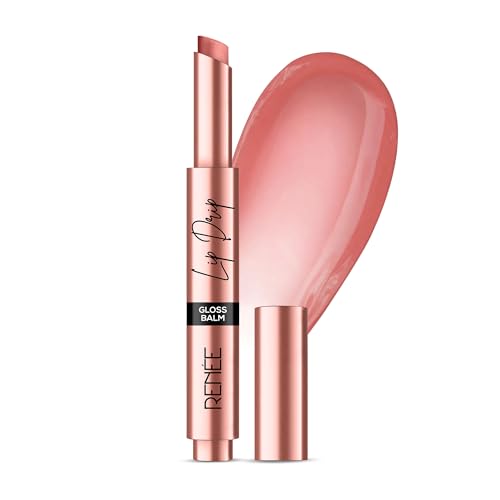 RENEE Lip Drip Glossy Lip Balm- Caramel Cream, High Shine, Lightweight & Long Lasting, Soft & Supple, Easy Glide Formula, Rich Pigment, Non-Sticky, Non-Drying, Hyaluronic Acid & Vitamin E Infused 2.3g