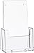 Helit H2351002 Porte-brochures de table pour brochures au format 1-3 DIN A4, haut, transparent