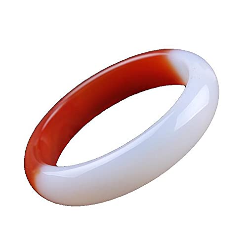 Bracelet femme en jadéite naturelle ronde de style chinois classique de taille 60 mm