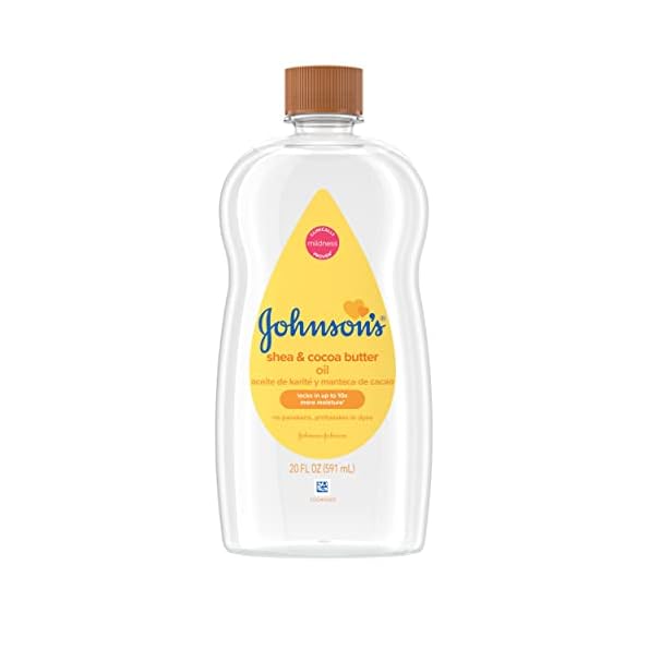 Johnsons-Baby-Oil-Mineral-Oil-Enriched-with-Shea-Cocoa-Butter-to-Prevent-Moisture-Loss-Hypoallergenic-20-fl-oz
