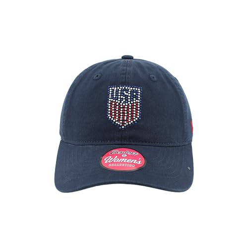 Gorra ajustable de mujer USMNT con cristales azul marino miniatura 2
