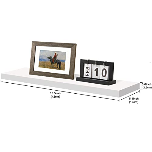 Koroi White Floating Shelves Set Of 3, Shelves For Wall Decor, Wall Mounted Floating Shelf For Bathroom,Bedroom,Living Room, Kitchen, Office And More, Shelves For Display Wall Shelves #TOP2