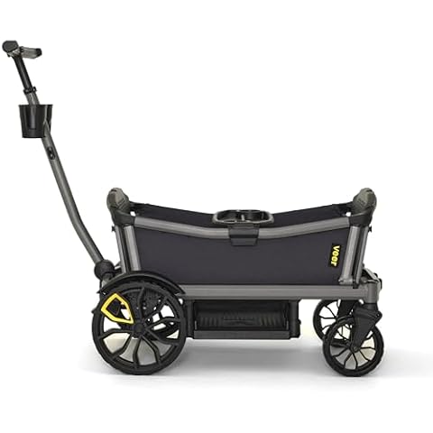 Veer Cruiser City XL | Premium Urban Wagon Stroller for Babies, Toddlers, and Kids | Traditional Stroller Push Steering | JPMA Certified | Lightweight and Collapsible | 4 Seater Cover