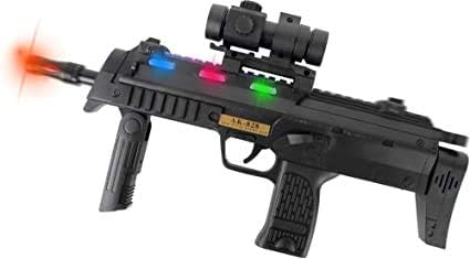 zZZ ak-828 Gun Toy with Light and Sound Toy Gun Set for Kids, Battery Operated Gun Toy for Boys-Black, Multicolor