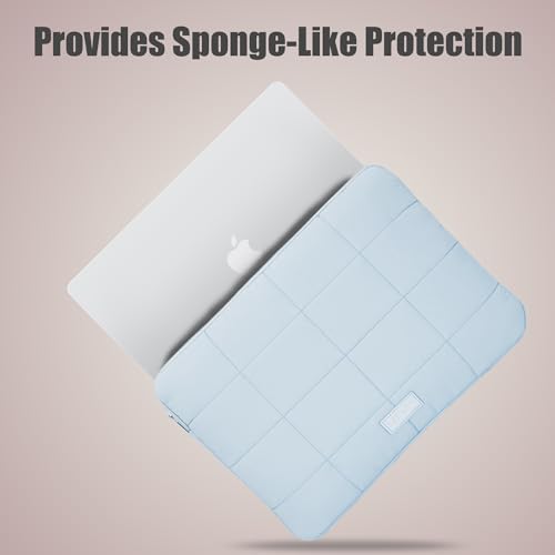 Image of Puffy Laptop Sleeve 15-16 Inch, Laptop Carrying Case, Matte Blue