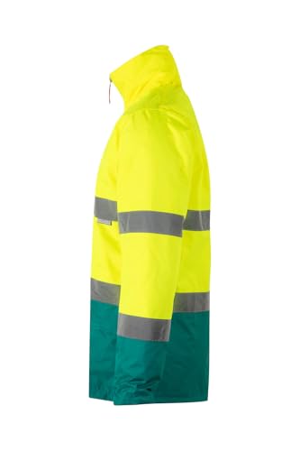 Veste de travail parka bicolore Velilla 306002 vert et jaune fluorescent M
