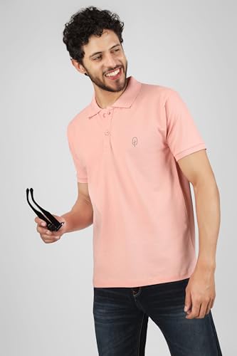Image of Men's Regular Fit Polo Collar Half Sleeve T-Shirt Cotton Blend Polo T-Shirt Comfortable Lightweight Plain T-Shirt