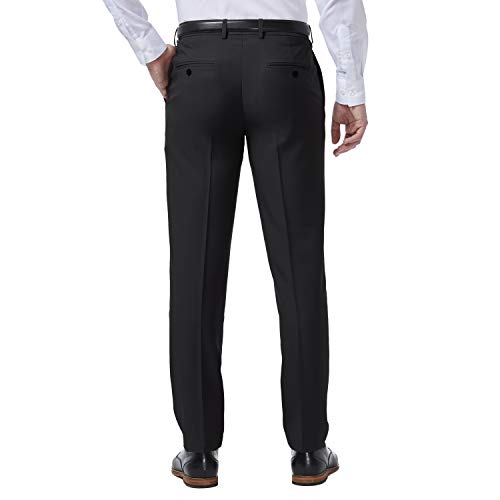 Haggar mens Premium Comfort Dress Slim & Straight Fit Pants, Black, 32W x 29L US