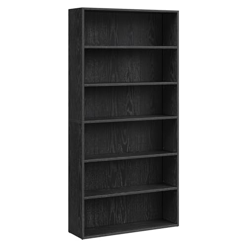 Image of VASAGLE CUSTOS Collection - Bookshelf, 6-Tier Bookcase, Book Shelf, Open Storage Shelf, 9.4 x 31.5 x 63.3 Inches, for Living Room, Home Office, Dining Room, Ebony Black ULBC412B01