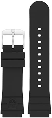 Genuine Luminox Watch Bands FPX.3000.21Q.2.K - Strap Replacement 21mm Black Rubber Strap with Steel Buckle Strap for Navy Seals Series 3000