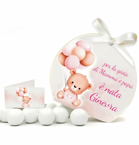 30+30 pezzi - Scatoline e Bigliettino PERSONALIZZATE compreso nastrino, da