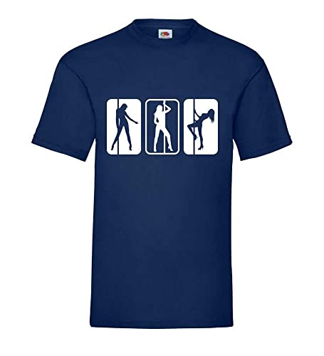 T-shirt homme bleu marine Tabledance XXXL anti transpiration coupe droite