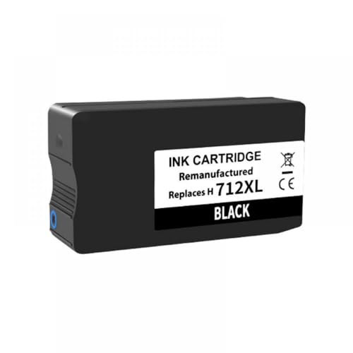 Cartouche encre 712XL noire pour traceur DesignJet T230 T210 impression plan