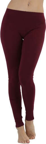 Image of ToBeInStyle Women's Skinny Fit Cotton Full Length Leggings Tights - Regular and Plus Sizes