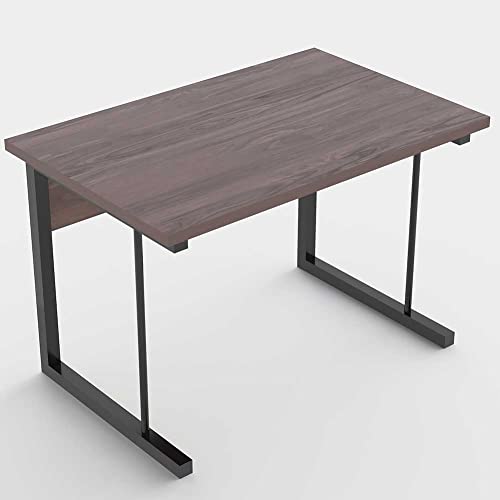 BAKAJI Schrankregal für Mikrowelle, Gestell aus Metall mit Ablage aus MDF Holz, Organizer für Werkzeuge, Küchenutensilien, modernes Design, Größe 54 x 35 x 35 cm (Walnuss)