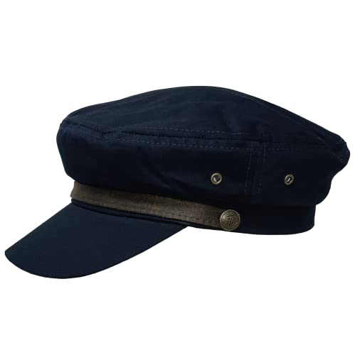 WEROR Herren Damen Elbsegler Kapitänsmütze Schirmmütze WEROR-412.1 (54-55 Blau)