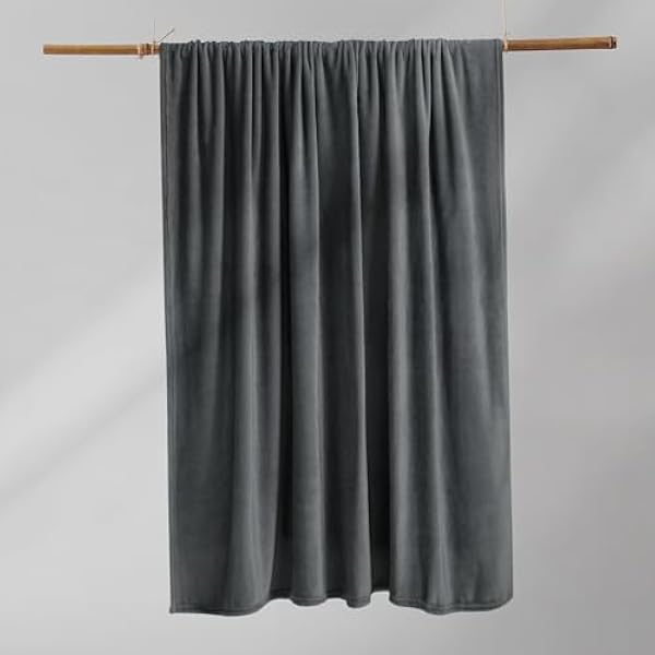 DecoKing Одеяло 200x220 см, покрывало из микрофибры, плюшевое, мягкое, серое, Mic
