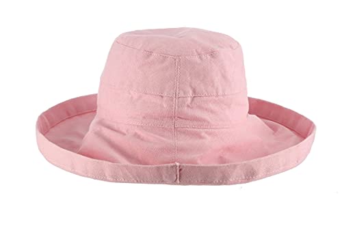 Sombrero de algodón para mujer con ala ancha y cuerda interior miniatura 1