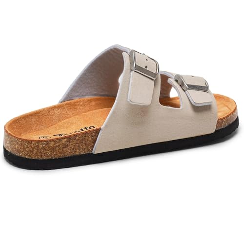 Image of Torotto Kids Sandals Boys Girls Slide Summer Non-slip Cork Glitter Toddler Slippers with Adjustable Straps for Indoor & Outdoor