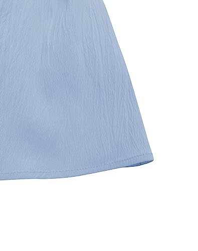 Image of Bingerlily Girls Summer Casual Tops Square Neck T Shirts Cute Smocked Top Tees