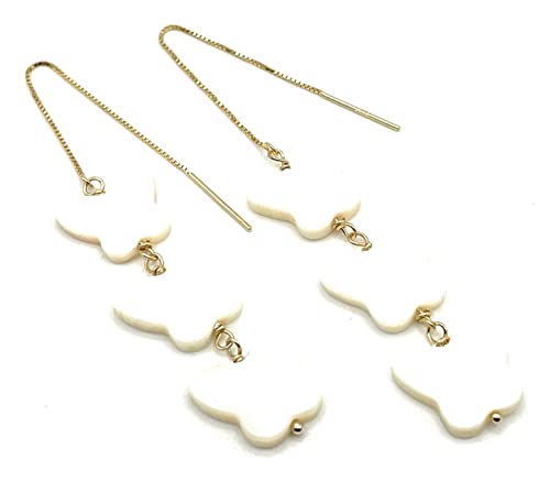 Boucles d'oreilles papillons nacre et argent vermeil : le cadeau idéal pour femme