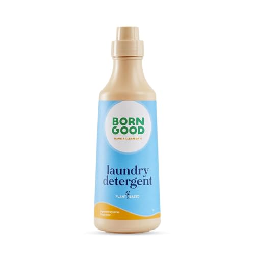 Born Good Natural Laundry Liquid Detergent | 1000ml | Japanese Cypress Fragrance | Plant-Based, Non-Toxic, Eco-Friendly, Organic | Tough on Stains & Odour, Gentle on Skin & Fabrics Baby-Safe
