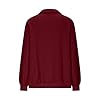 Sweatshirts for Women Cable Knit Jumpers Lapel Half Zip Pullover Ladies Thermal Sweatshirt Long Sleeve Tops Winter Autumn Sweaters Warm Tunics for Office Work Daily Going Out Wear Red #4