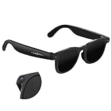 AI Smart Glasses with Camera, 800W HD Anti-Shake Video Glasses, 1080P Video Recording Sunglasses, Real-Time Translation, Voice Assistant, Bluetooth Calling, for Outdoor, Travel and Vlog Shooting