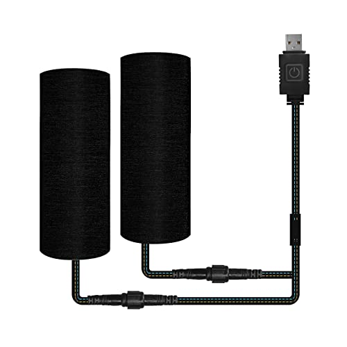 SOBMOTO Heated Grip Wraps for Motorcycle/ATV/Bike/Snowmobile,5V USB-A Powered and 6 Gear Temperature, IP67 Waterproof, Fits Grips with Outer Diameter 1.2"–1.5" (for Standard 7/8" Handlebars)