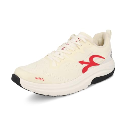 G-DEFY Lauff Men’s Supportive Running Shoe | VersoShock Technology for Pain Associated with Prolonged Standing or Walking | Arch Support | Diabetic Shoes | Wide Shoes | Free Custom Orthotic