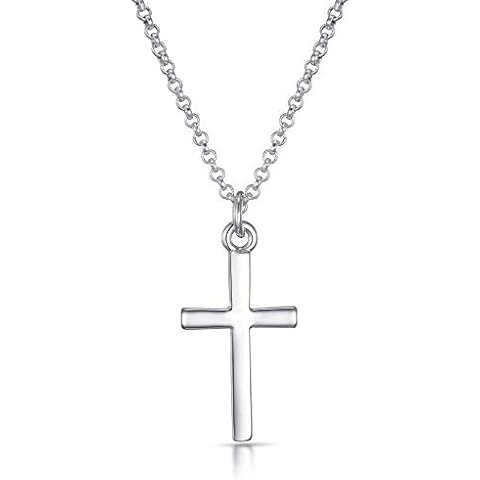 Philip Jones Stylish Silver Plated Cross Necklace Cover