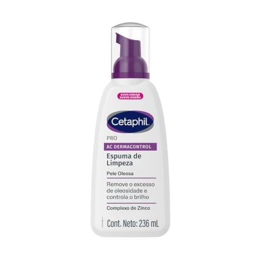 Espuma de limpeza facial pele oleosa cetaphil pro ac dermacontrol 236ml