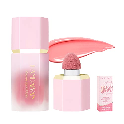 Liquid Blush Soft Cream for Cheeks Velvet Matte Stick Mini Blush Tint Waterproof Dewy Cheek Set Preppy Trending Makeup Happy Blush Powder Breathable Long-Wearing Lightweight Natural Blusher Portable