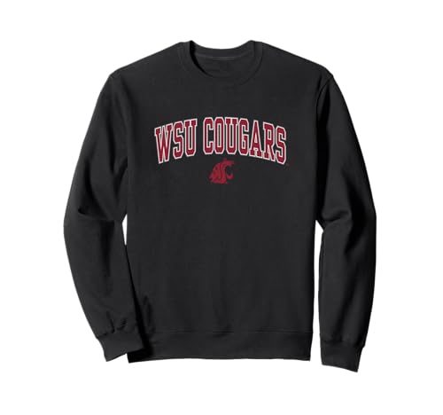 Washington State Cougars Arch Over Black Officially Licensed Sweatshirt
