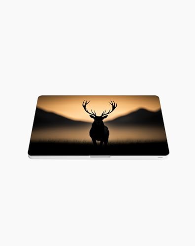 Laptop Skin Sticker Cover Decal Deer Hunting Design - Universal Size - Fits All laptops up to a 16” Diagonal Size | Easy to Apply, Remove and Change Styles (Deer in Mountains, 12.5 x 8.75 Inch)