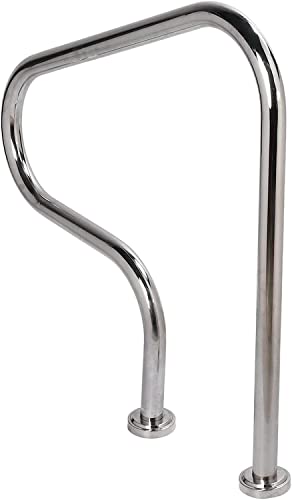 Barandal para piscina de acero inoxidable 80 x 27 x 80 cm miniatura 1