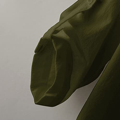 Men's Cotton Linen Long Sleeve Shirts Casual Button Down Banded Collar Shirt Loose Fit Beach Summer Fall Tops Tshirts2