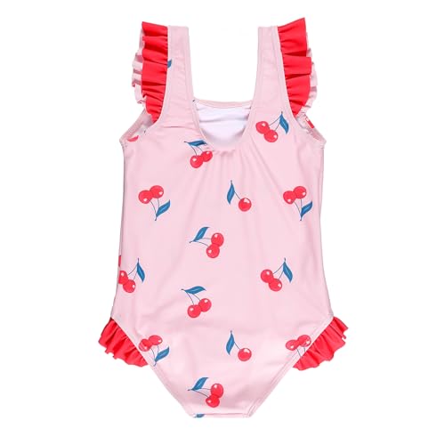 Image of LIZENS One Piece Swimsuit for Girls Swimwear with Ruffled Children Bathing Suit