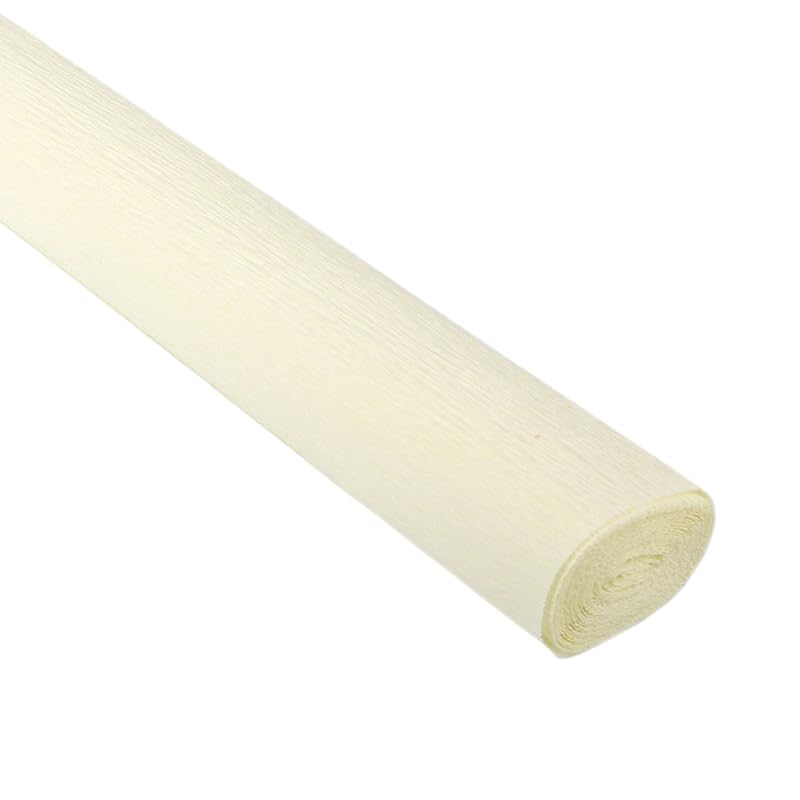 Namzi Papel de regalo, rollo de papel crepé de vainilla francesa, 19.5 x 98.5 pulgadas, 180 g, 1 rollo, ideal para envolver regalos, necesidades diarias de embalaje