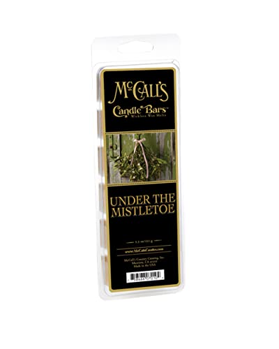 Image of McCall's Candles | Under The Mistletoe | Scented Wax Melt | Frosted Pine, Holly Berry & Holiday Romance | 6-Piece Break-Apart Bar | 12-24 Hours Per Wedge | Poured in the USA | 5.5 oz